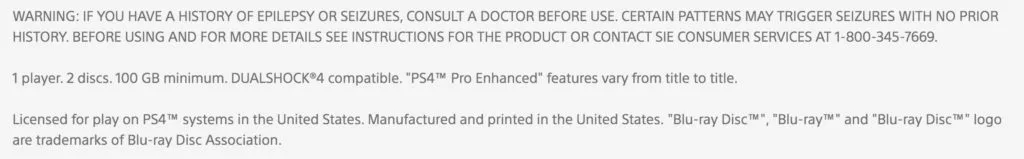 The Last of Us Part 2 File Size
