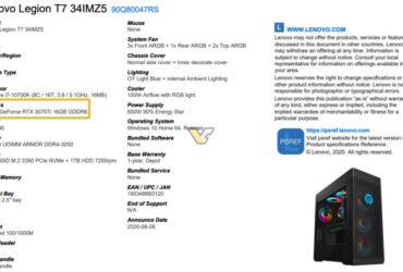 NVIDIA GeForce RTX 3070 Ti 16 GB Confirmed