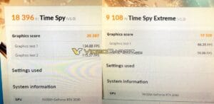 NVIDIA GeForce RTX 3090 3DMARK TimeSpy Scores