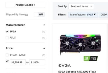 NewEgg Leaks Price EVGA Custom GeForce RTX 3090
