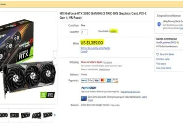 MSI Accused of Selling GeForce RTX 3080 At Inflated Prices