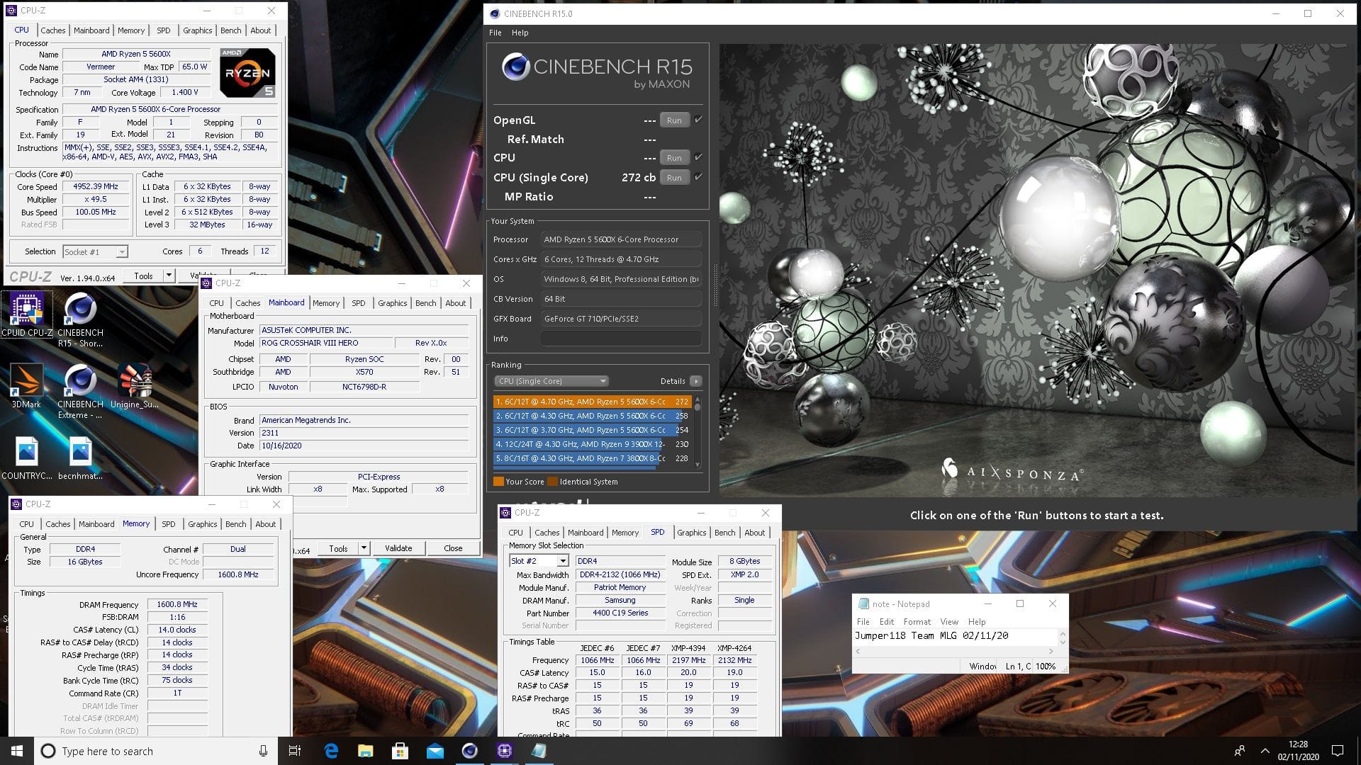 cinebench benchmark