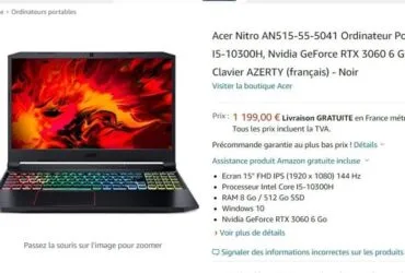 Acer Nitro AN515-55-5041 With GeForce RTX 3060 6GB