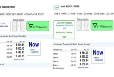 Intel 11th Gen Core Rocket Lake-S Processors Prices Leak