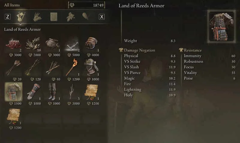 Land of Reeds Armor