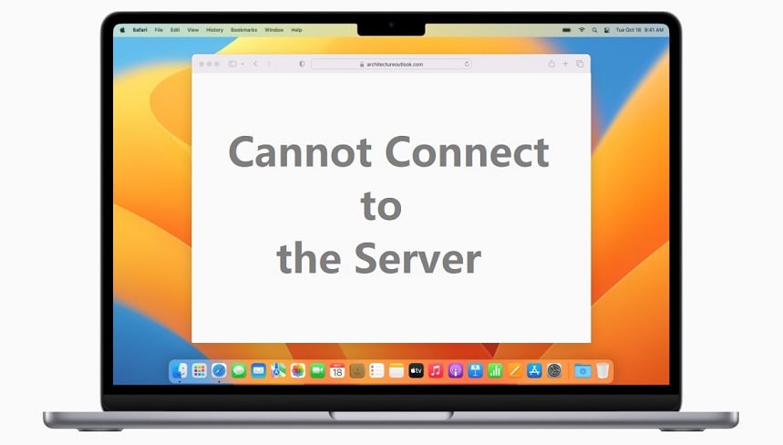 why safari can't connect to server