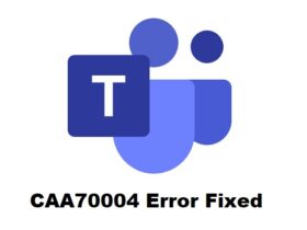 CAA70004 Error